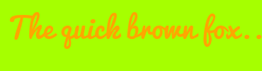 Image with Font Color FFA600 and Background Color A6FF00